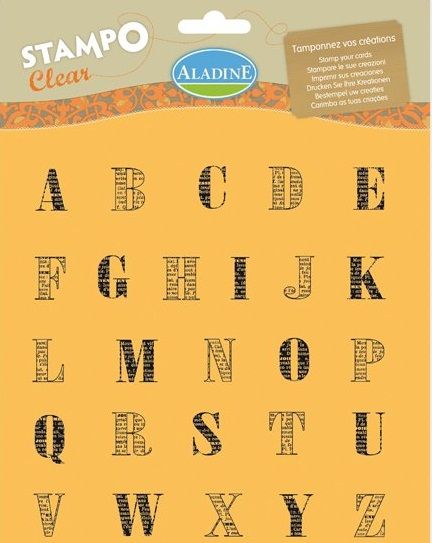 ALPHABET by ALADINE STAMPS France - Дизайнерски печати 20Х20см