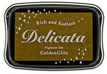 DELICATA Metallic "Golden Glitz" - Тампон с мастило "течно злато"