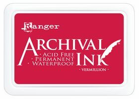 ARCHIVAL INK PAD, USA - Tампон с архивно перманентно мастило, Vermillion