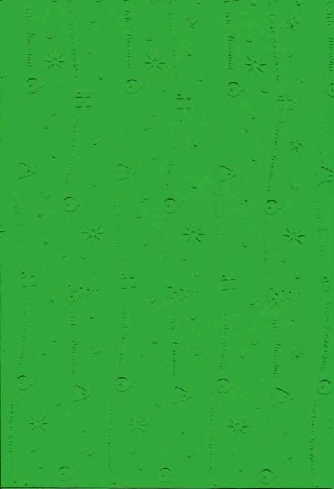FB EMBOSS CARD - Преге картон 230гр "КОЛЕДНИ МОТИВИ" 50х70см - тъмно зелено