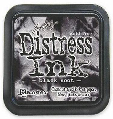 Distress ink pad by Tim Holtz - Тампон, "Дистрес" техника - Black soot