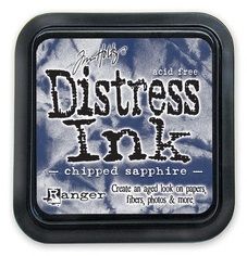 Distress ink pad by Tim Holtz - Тампон, "Дистрес" техника - Chipped Sapphire