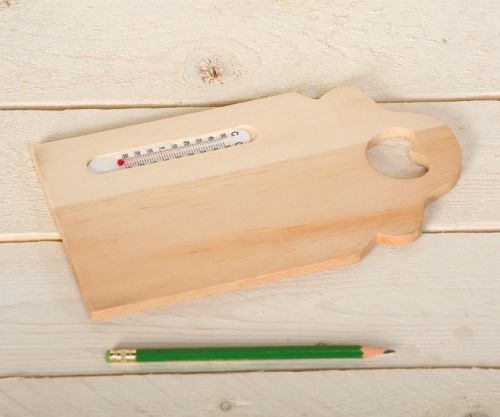 THERMOMETER  PLATE - Дървена поставка с термометър