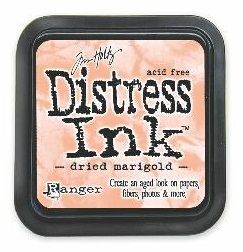 Distress ink pad by Tim Holtz - Тампон, "Дистрес" техника - Dried marigold