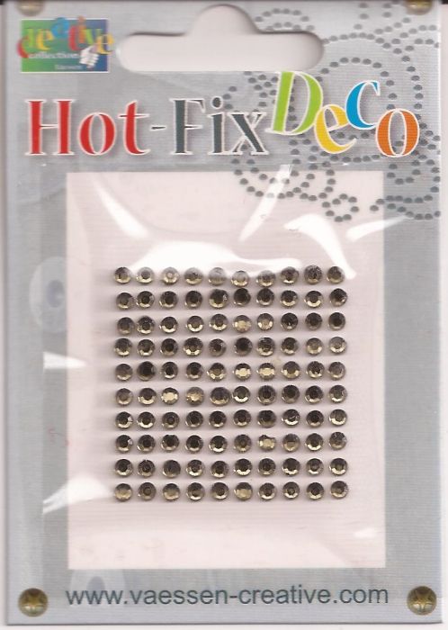 Hot-Fix Deco glass crystals - Кристални камъчета 3мм., 100 бр. - Black Diamond