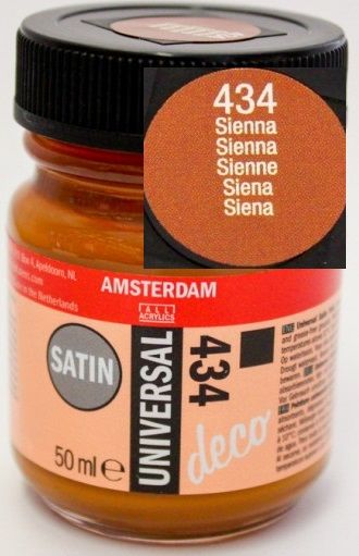  DECORFIN Universal satin, TALENS - Екстра фин акрил 50 ml, 434 SIENNA
