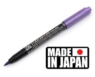 FUDEBIYORI BRUSH PEN * JAPAN - Металиков маркер четка METALLIC VIOLET