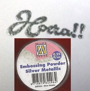 Embossing powder "Silver metallic" 0.25 - Пудра за топъл ембос