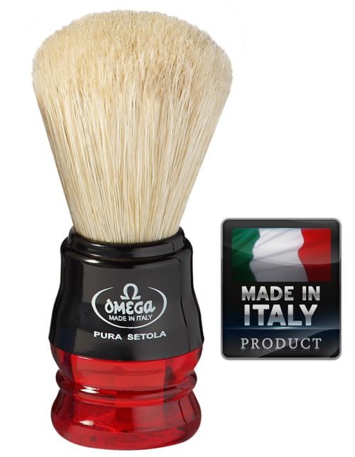 OMEGA10777 Pure bristle shaving brush 98mm 