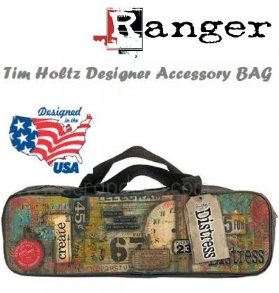 Designer Accessory Bag by Tim Holtz - Дизайнерска чанта / несесер с цип за аксесоари.