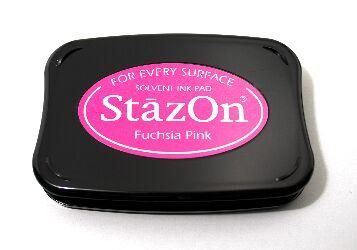 StazOn, Solvet ink pad - Тампон с мастило за твърди и неабсорбиращи повърхности - Fuchsia pink
