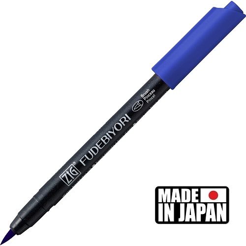 FUDEBIYORI BRUSH PEN * JAPAN - маркер четка BLUE
