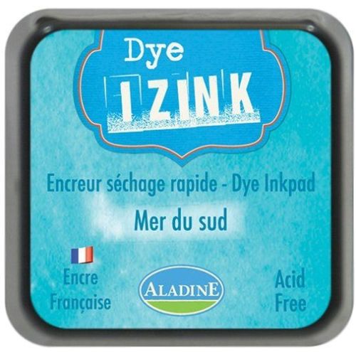 IZINK DYE MIDI PAD   - Тампон с ярък отпечатък BLUE MER du SUD