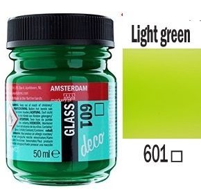 Decorfin GLASS 50ml , TALENS - Витражна боя от най-високо качество - Светло зелено