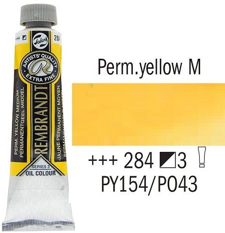 REMBRANDT Екстра Фини Маслени Бои 40 мл. - Permanent Yellow Medium 3, № 284