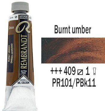 REMBRANDT Екстра Фини Маслени Бои 40 мл. -  Burnt Umber 1, № 409