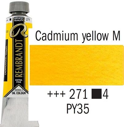REMBRANDT Екстра Фини Маслени Бои 40 мл. - Cadmium Yellow Medium 4, № 271