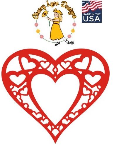 HEART by Cheery Lynn ,USA - Шаблон за рязане и ембос Сърца / dl178