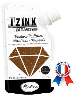 DIAMOND GLITTER PAINT - Универсална брокатна боя  80мл  BROWN