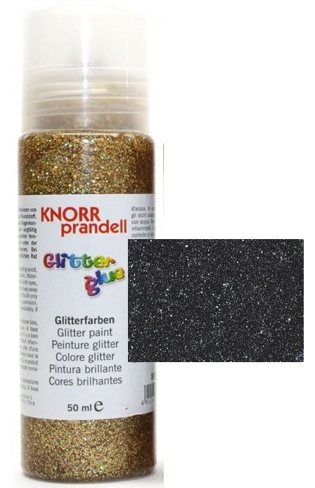 Glitter Glue с накрайник - Брокат контур за декорация 50ml. BLACK