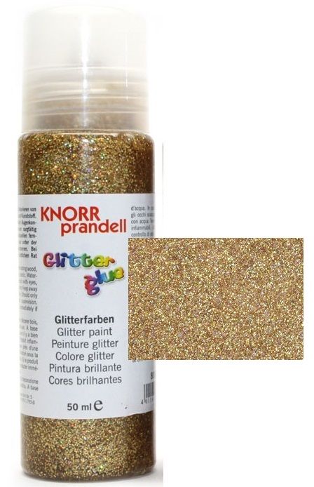 Glitter Glue с накрайник - Брокат контур за декорация 50ml. GOLD RAINBOW