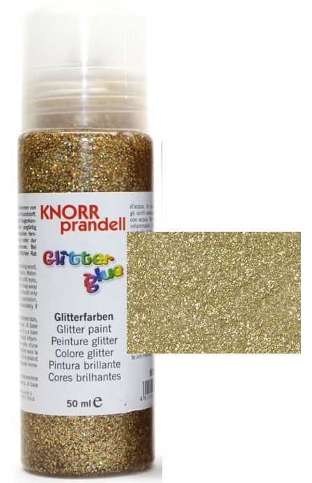 Glitter Glue с накрайник - Брокат контур за декорация 50ml. GOLD