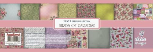 SCRAPBERRYS - Дизайнерски блок 9 sheets 12" X 12" birds of paradise - ОФЕРТА