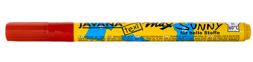 JAVANA TEXI MAX  FINE- Маркери 1-2 мм за светла основа - Червено