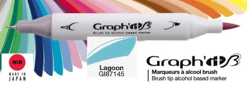 7145 LAGOON - GRAPH IT BRUSH MARKER - Двувърх дизайн маркери ЧЕТКА