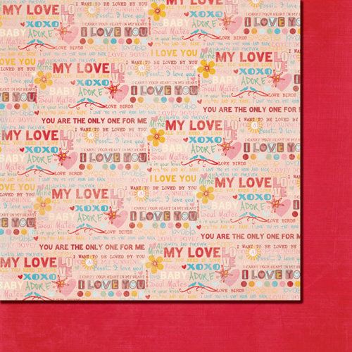 FANCY PANTS USA # LOVE BIRDS - Дизайнерски двустранен скрапбукинг картон 30,5 х 30,5 см.