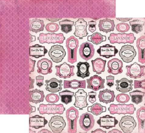 CARTA BELLA USA # PARIS GIRL - Дизайнерски скрапбукинг картон 30,5 х 30,5 см. 