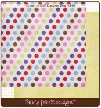 FANCY PANTS USA # DANCING GIRL - Дизайнерски двустранен скрапбукинг картон 30,5 х 30,5 см.