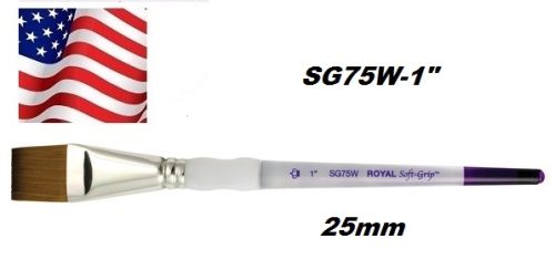 # ROYAL SOFT GRIP FLAT, USA -  четка за различни техники 1" / 25mm