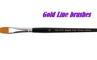 GOLD LINE FLAT 12mm - ПЛОСКА универсалнa синтетична четкa 12