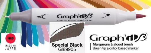 9905 SPECIAL BLACK - GRAPH IT BRUSH MARKER - Двувърх дизайн маркери ЧЕТКА
