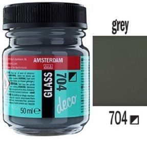 Decorfin GLASS 50ml , TALENS - Витражна боя от най-високо качество - Плътно Сиво