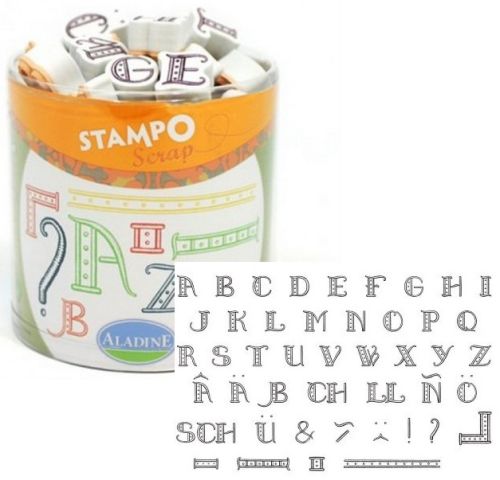 ALADINE STAMPO Scrap - Комплект гумени печати 03719