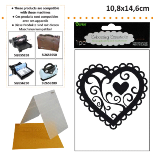 DARICE Emboss Folder  - Папка за релеф 108 х 146 мм. Valentine