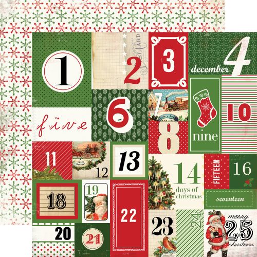 CARTA BELLA USA # CHRISTMAS TIME - Дизайнерски скрапбукинг картон 30,5 х 30,5 см. 