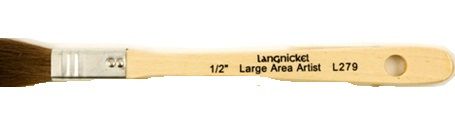 LANGNICKEL  BROWN BRUSH 1/2- Плоска МЕКА натурална четка 12.5мм
