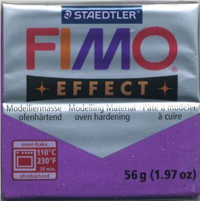 FIMO EFFECT - ПОЛИМЕРНА ГЛИНА Glitter Purple 602