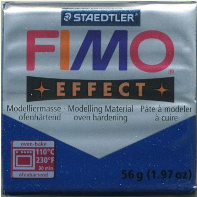 FIMO EFFECT - ПОЛИМЕРНА ГЛИНА Glitter Blue 302