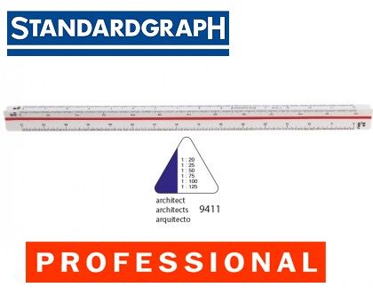 STANDARDGRAPH RULER - Професионална АРХИТЕКТУРНА мащабна линия