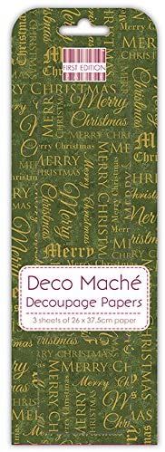 DECO MACHE TEXT - Декупажни хартии 22gsm , 3бр (26x37.5cm)