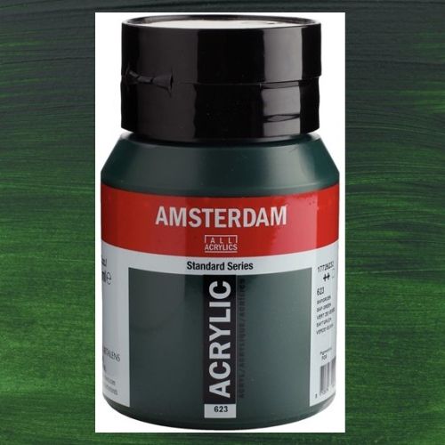 AMSTERDAM ACRYLIC 500ml - Акрилна боя за живопис - Sap green 623