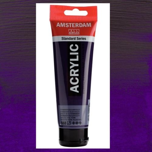 AMSTERDAM ACRYLIC - Акрилна боя за живопис 120 мл. - Permanent blue violet 568