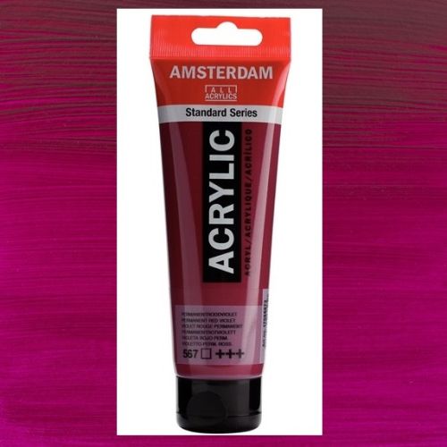 AMSTERDAM ACRYLIC - Акрилна боя за живопис 120 мл. - Permanent red violet 567