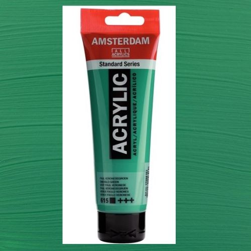 AMSTERDAM ACRYLIC - Акрилна боя за живопис 120 мл. - Emerald green 615