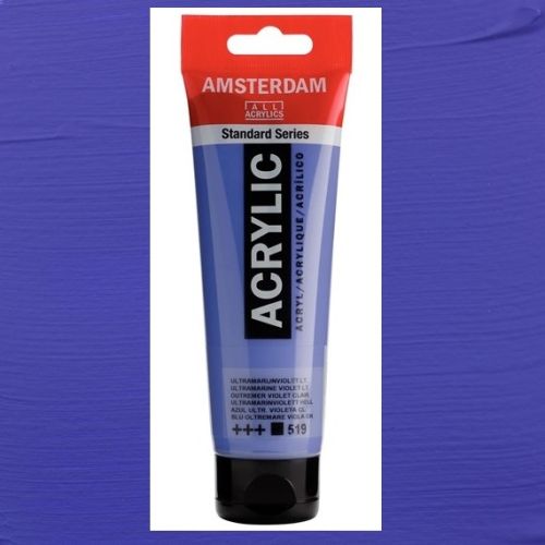 AMSTERDAM ACRYLIC - Акрилна боя за живопис 120 мл. - Ultramarine violet light 519