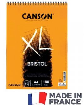 SPIRAL PAD CANSON 50SH XL A4 -  Блок за рисуване BRISTOL 50л / А4